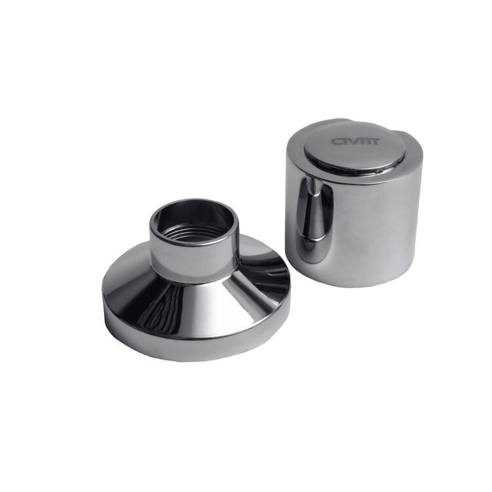 Kit 2 Acabamentos de Metal C40 para Registro 1/2 Padrao Docol - Civitt Cinza