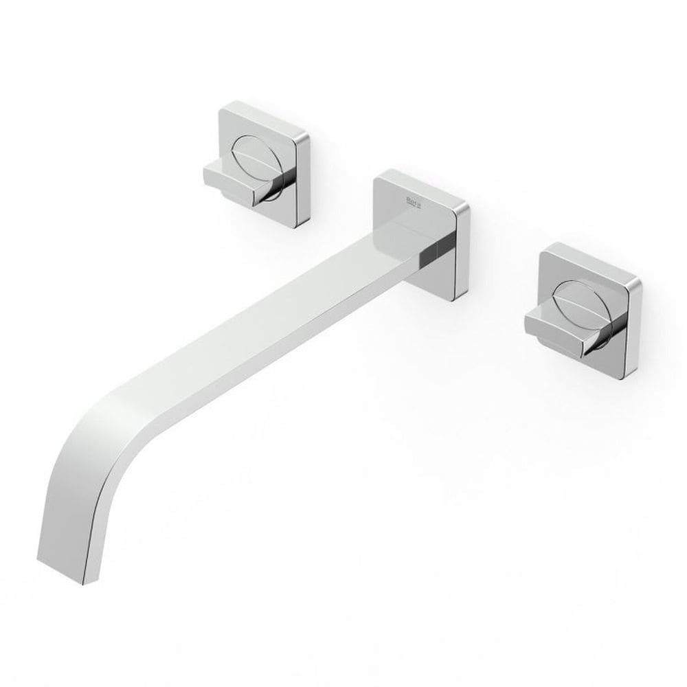 Kit com 3 Torneira Misturador para Banheiro de Parede com Válvula de Escoamento Virtus Roca Cromado