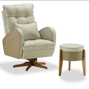 Poltrona Jade com Puff Tec. 504/636 Bege