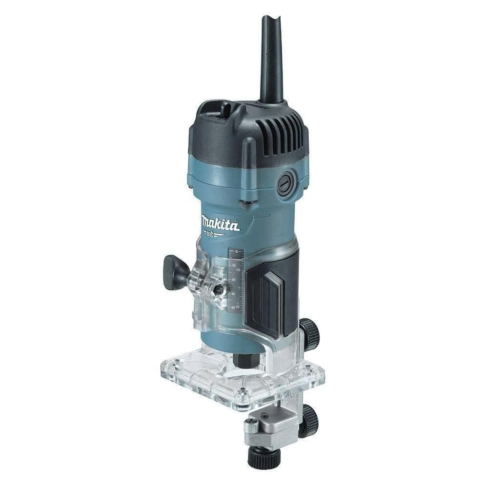 Tupia 6mm Com Base Articulada Industrial 530w Com Guia Corte Chaves Pinças 3709 127v Makita