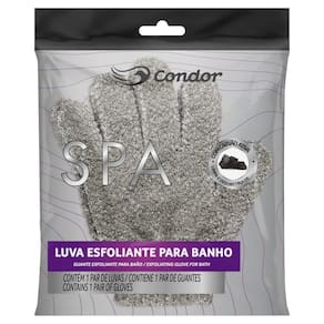 Esponja Luva Esfoliante com Carvão Ativado Condor Spa