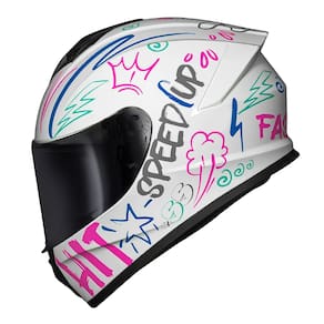 Capacete Race Tech Hit Faster Branco e Rosa
