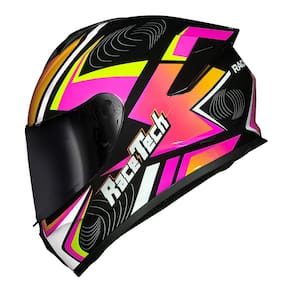 Capacete Race Tech Hit Draw Preto e Rosa