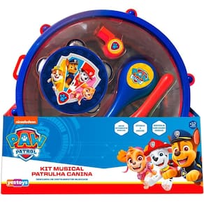 Kit Musical Infantil Conjunto Bumbo Patrulha Canina YESTOYS
