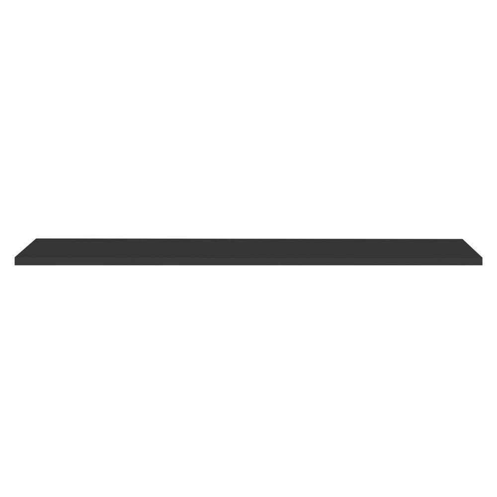 Prateleira Flutuante Quarto Adulto Com Suporte Invisível 91x20cm Yara Preto - Lumil
