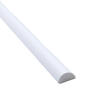 Kit com 5 Barras Rodameio de Poliestireno 1,5cm X 8mm Liso 12m Branco