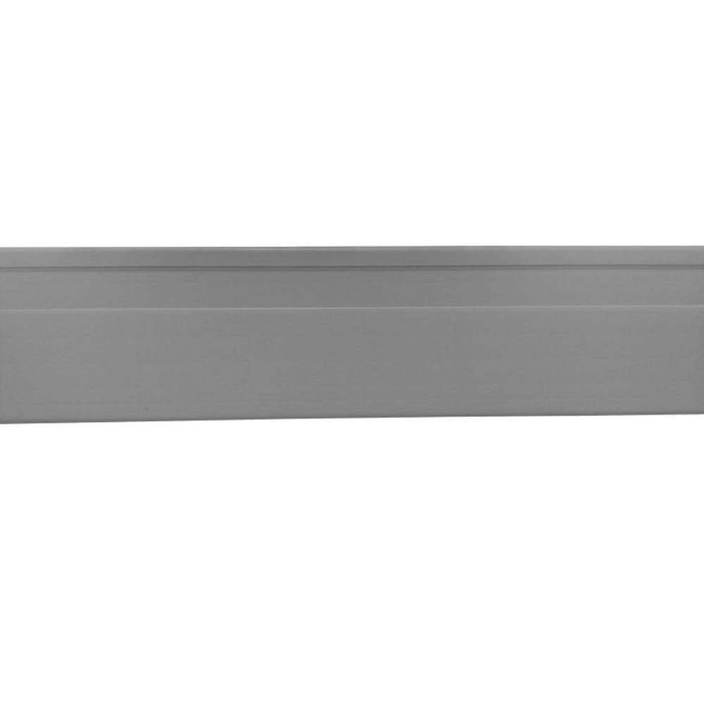 Kit com 30 Barras Rodapé de PVC 10cm x 15mm x 2,40m Master Bariri 72m Cinza