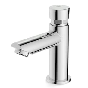 Kit com 3 Torneira para Banheiro de Mesa Bica Baixa Fechamento Automático Ecopress Celite Cromado