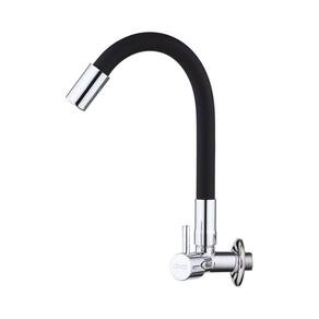 Kit 2 Torneira Cozinhas Parede Gourmet Flexível Luxo Preto