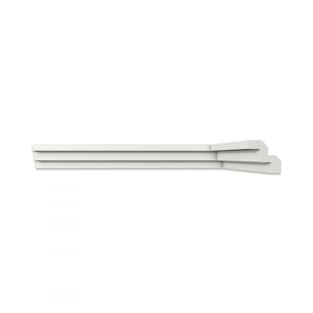 Kit com 15 Barras Roda Teto Perfil de Poliestireno T70 Homestar 30m Branco