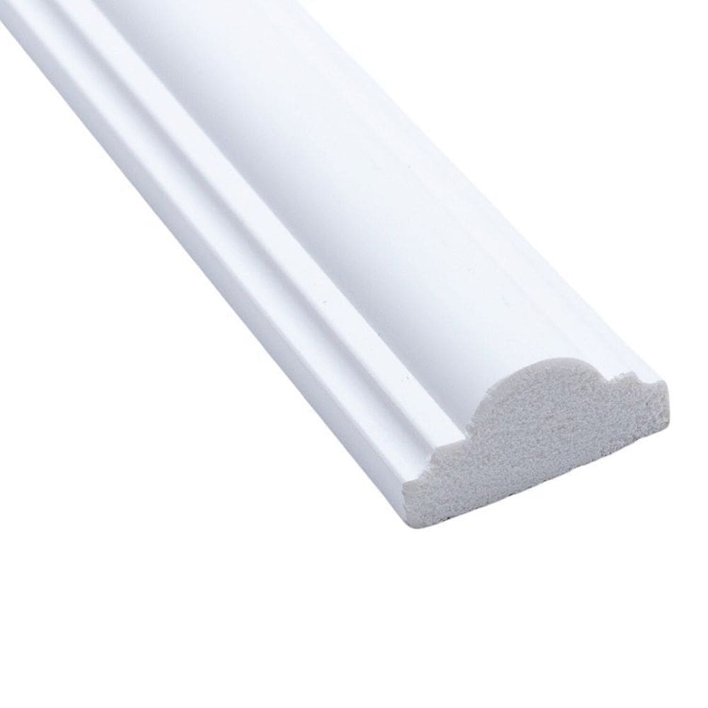 Kit com 20 Barras Rodameio de Poliestireno 4,1cm X 20mm Liso 48m Branco