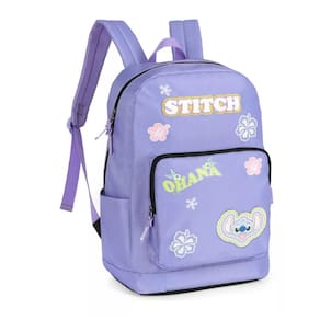 Mochila Escolar Stitch Disney Lilas Ajustável Luxcel Up4you