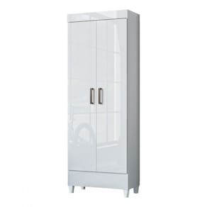 Armário Multiuso Com Pés 2 Portas Branco New Opção Branco