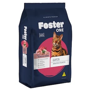 Ração para Gatos Foster One Adultos e Filhotes sabor Blend de Carne 1kg