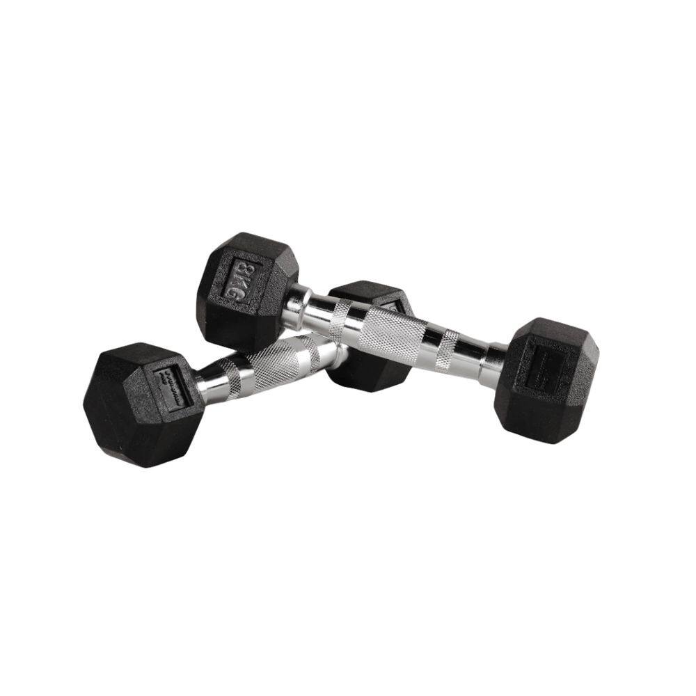 Par de Halteres Sextavados de 8Kg
