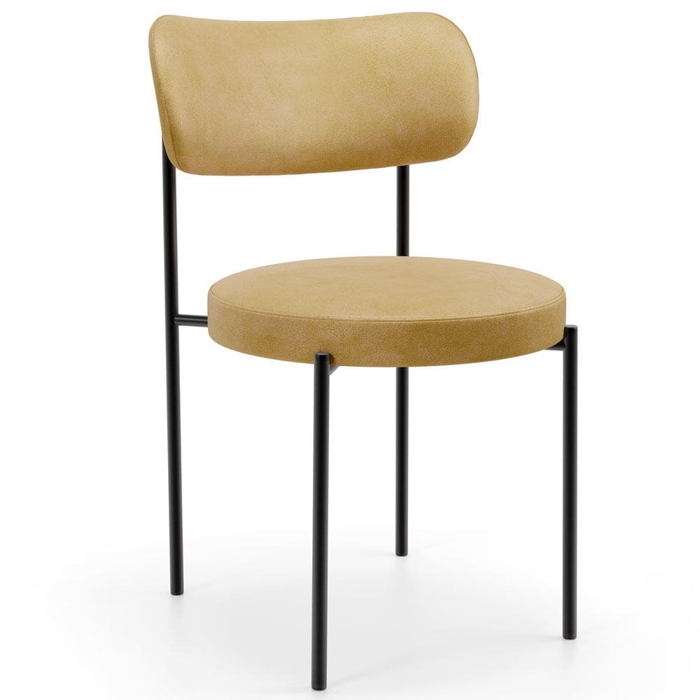 Cadeira Decorativa Estofada Para Sala De Jantar Louise L02 Couríssimo Fend - Lyam Decor