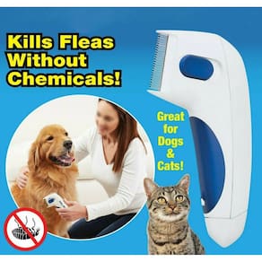 Escova Pente Anti Pulgas Elétrico para Cães e Gatos - top