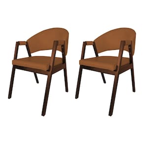 Kit 2 Cadeiras De Jantar Madeira Maciça Mogno Premium Helen Facto Caramelo