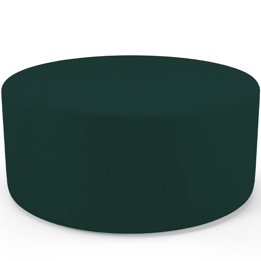 Puff Redondo Orgânico para Living 90cm Lola W01 Bouclê Verde - Lyam Decor