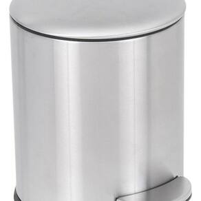 Lixeira De Chão Para Banheiro 5l Inox 26x26x20cm - Redonda