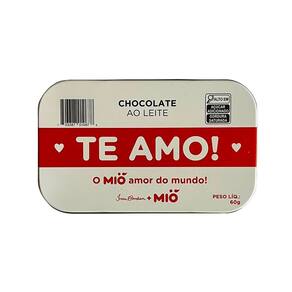 Chocolate Mió ao Leite Te Amo Lata 60g