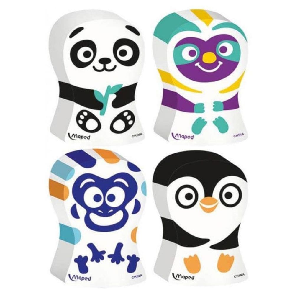 Kit 04 Borrachas Escolar Shakky Bichinhos Fofos MAPED