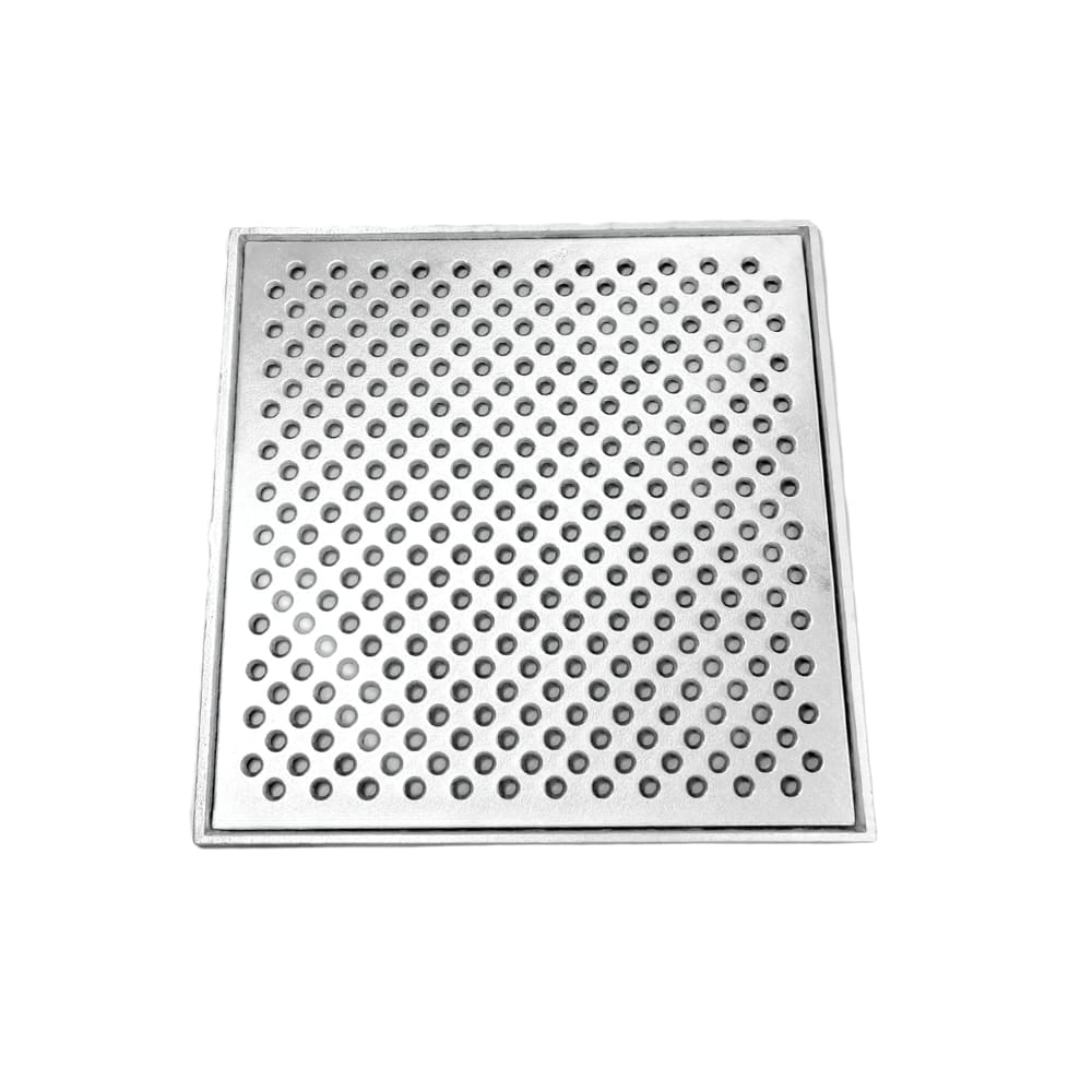 Grelha Pluvial 30x30 Alumínio Perfurado Anti Insetos com Suporte