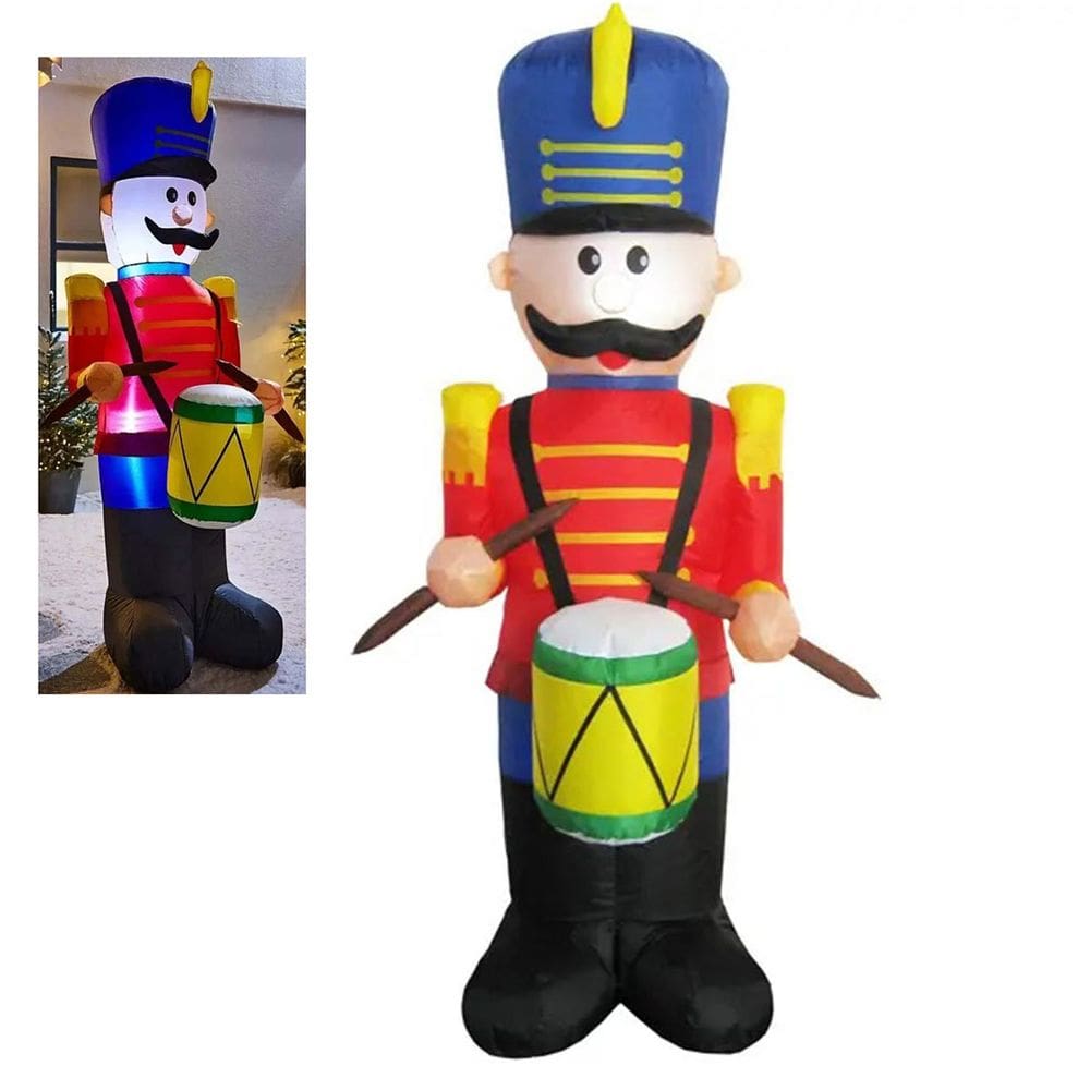 Boneco Quebra Nozes Inflavel Gigante Natal Natalino Iluminado Festa Fim de Ano Comemoraçao Decoraçao Casa Jardim