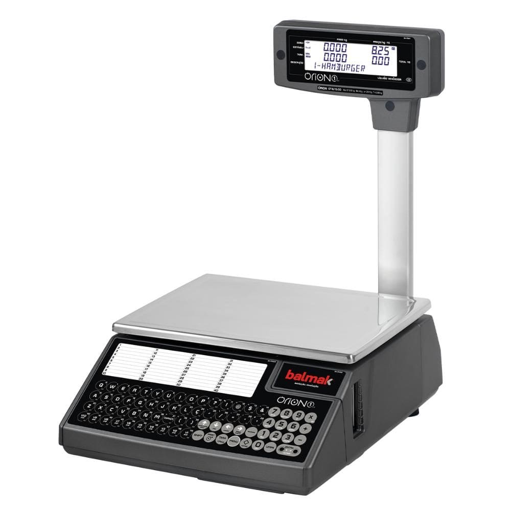 Balança Digital Comercial de Torre Balmak Órion 1 Key com Impressor Integrado Bivolt OT-6/15/301TE
