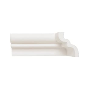 Rodateto de Poliestireno 8cm X 65mm Liso Metro Linear-5101c - Barra com 2,0 Ml - caixa com 2 Unidade - Branco