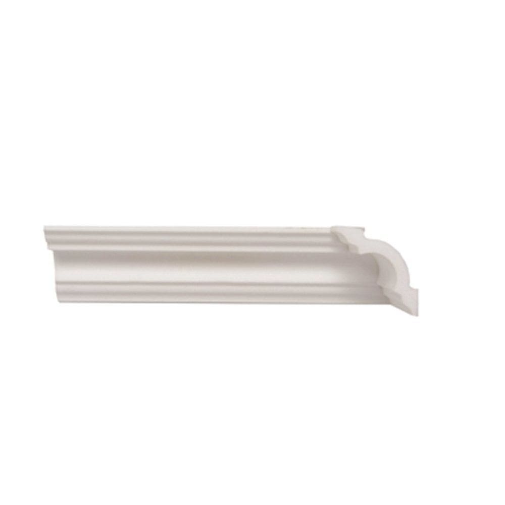 Rodateto de Poliestireno 5cm X 50mm Liso 2,0 metro linear - caixa com 2 Unidade - Branco