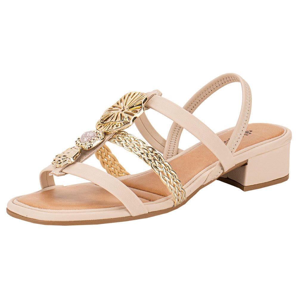 Sandália Feminina Salto Grosso Mississipi Mc782