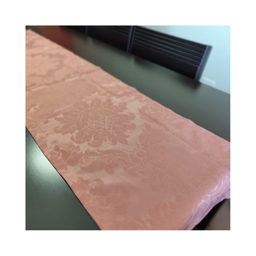 Caminho Trilho de Mesa 40 x 180 Tecido Grosso Jacquard Algodão Poliester Rosa