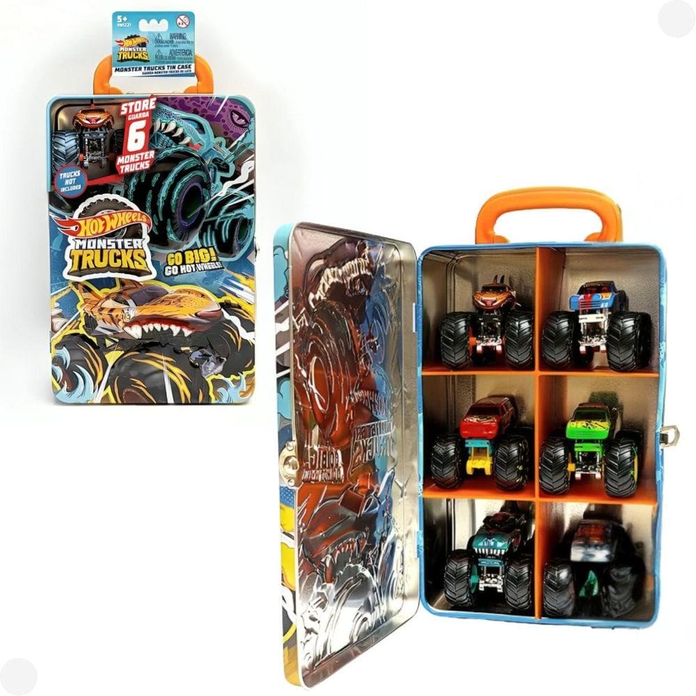 Maleta para Guardar até 6 Monster Truck Hot Wheels F0141-4