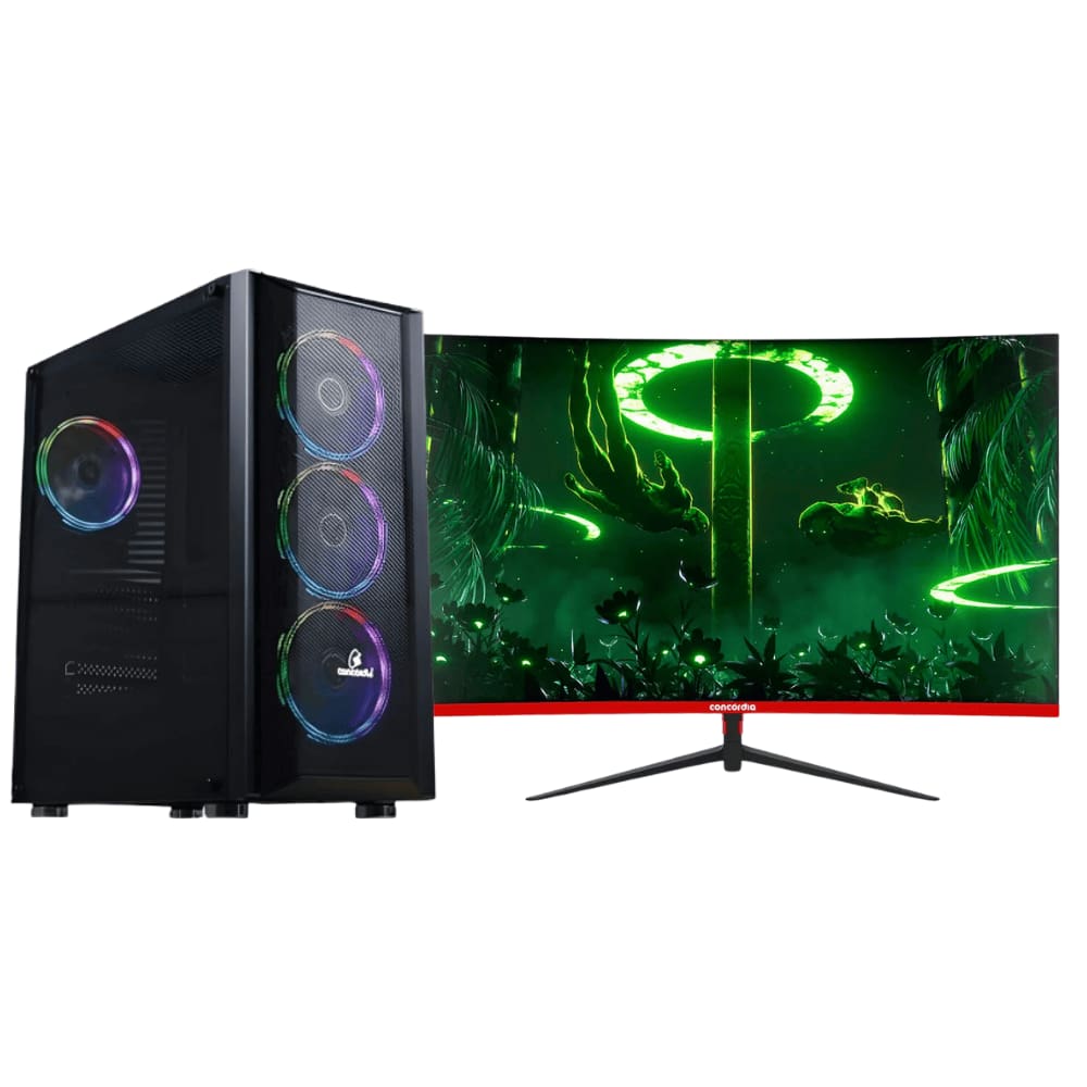 Pc Gamer Top Concórdia Completo Monitor 23,8" Core i5 10400F 8GB SSD 240GB Placa RX550 Fonte 600w FreeDos