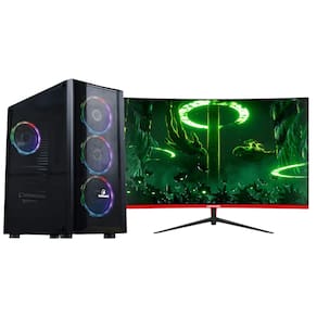Pc Gamer Top Concórdia Completo Monitor 23,8" Core i5 10400F 8GB SSD 240GB Placa RX550 Fonte 600w FreeDos