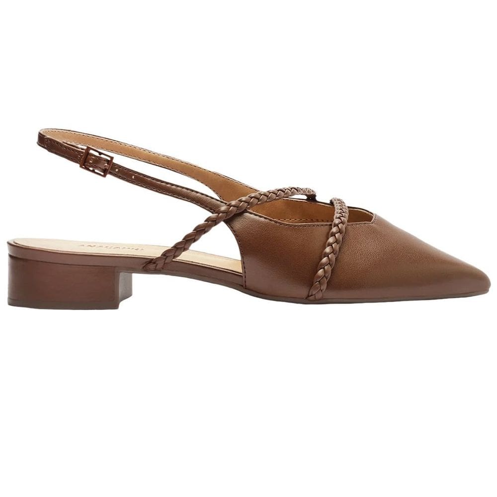 Sapatilha Anacapri Salto Baixo Slingback Bico Fino