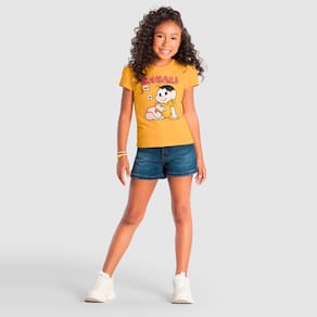 Blusa infantil menina da turma da mônica Brandili