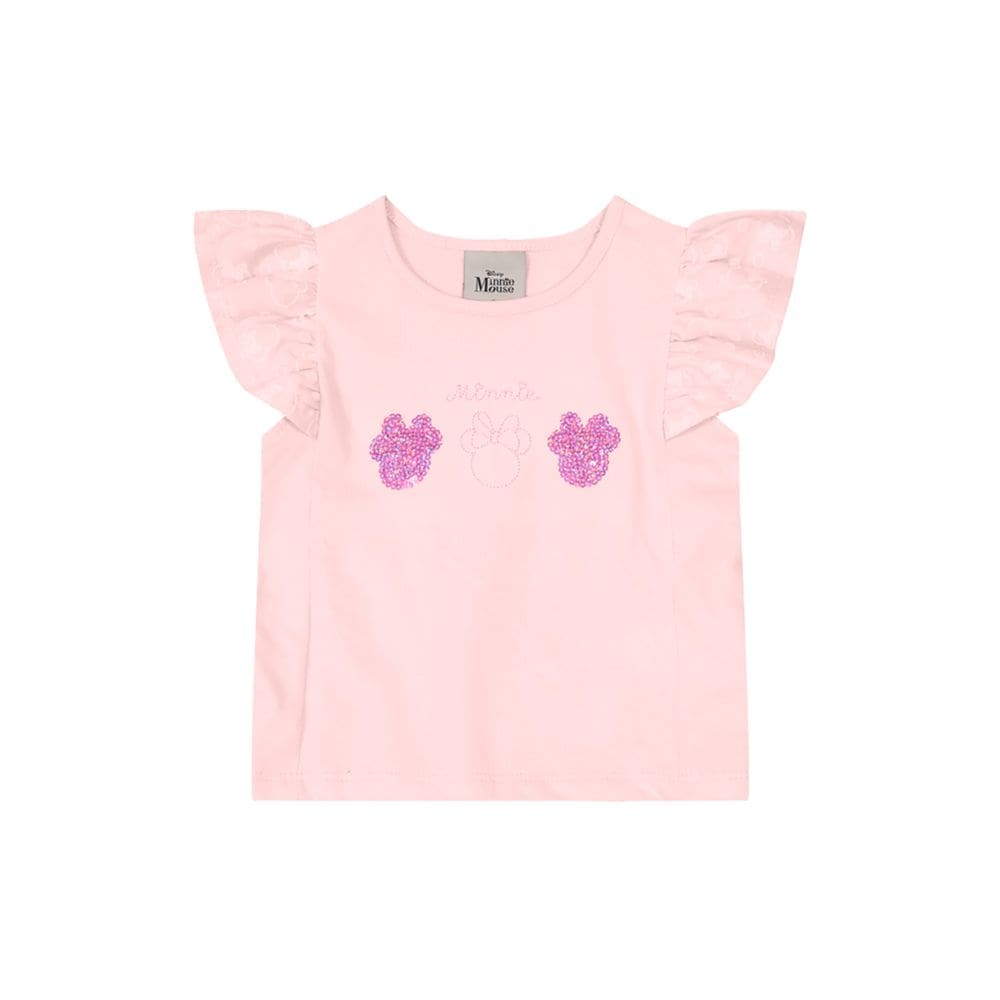 Blusa infantil menina Minnie Mouse em malha Brandili