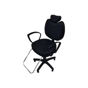 Cadeira Para Salão De Beleza Com Encosto Fixo Preto