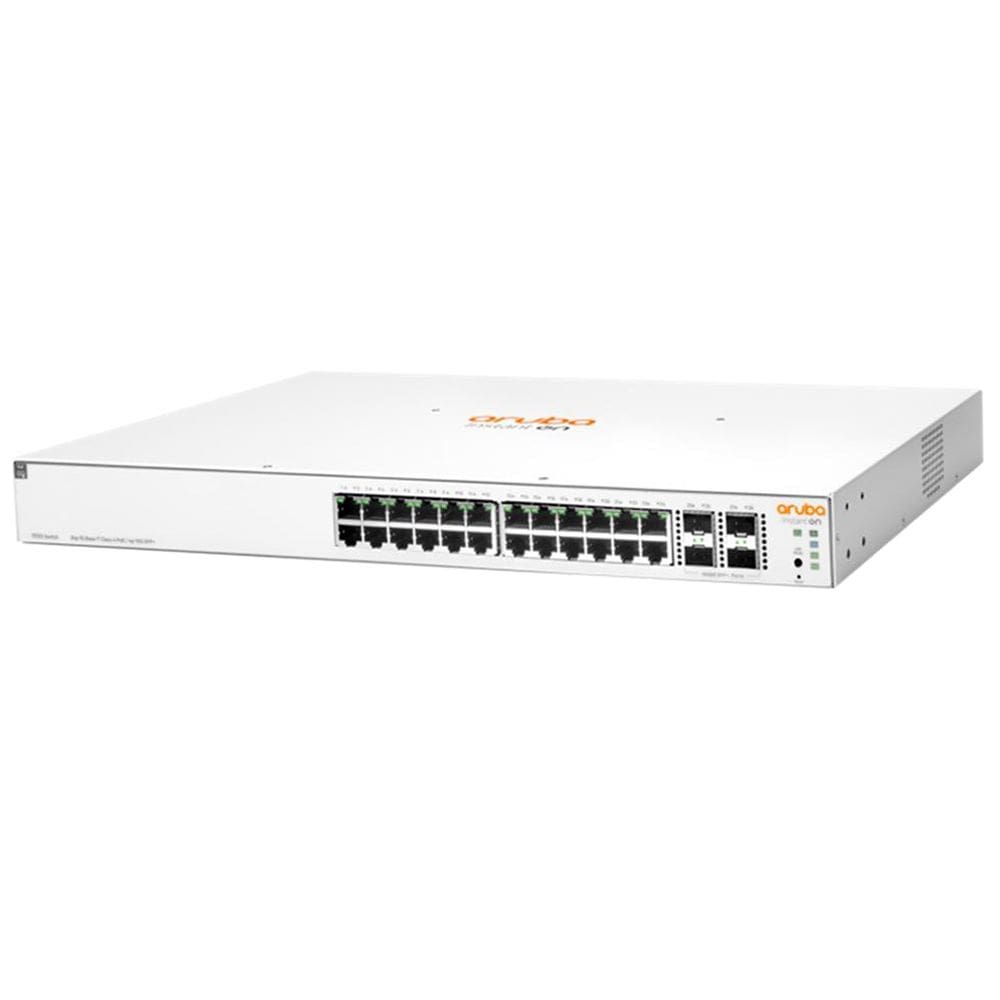 Switch HPE Aruba 1930 24G POE 4x SFP 1/10Gbe RJ45 10/100/1000Mbp, Gerenciável 195W - JL683A
