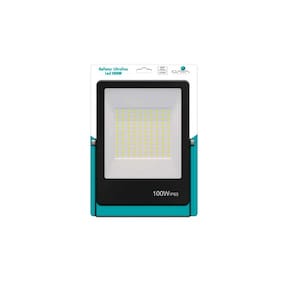 Gaya Refletor Led 100w 6500k Ultrafino Preto 8000lm