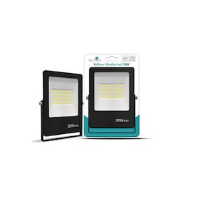 Gaya Refletor Led 30w 6500k Ultrafino Preto 2400lm Bivolt