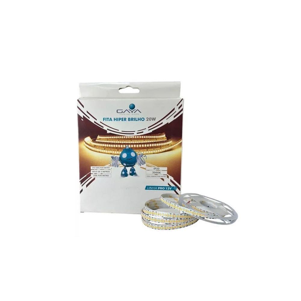 Gaya Fita Led Hiper Brilho 20w/M 12v 6000k Rolo 5 metros