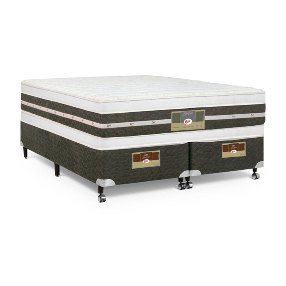Cama Box Queen Castor Silver Star Air Double Face Tecnopedic 158x198x61 + Box Castor