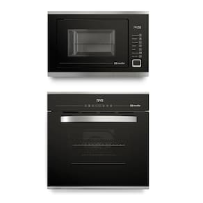 Kit Cozinha Mueller Micro-ondas + Forno de Embutir 68 Litros Preto 220V