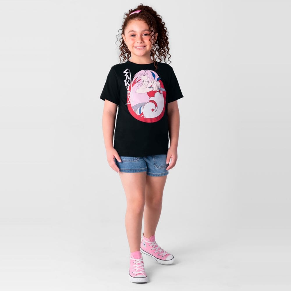 Camiseta Naruto infantil unissex Brandili
