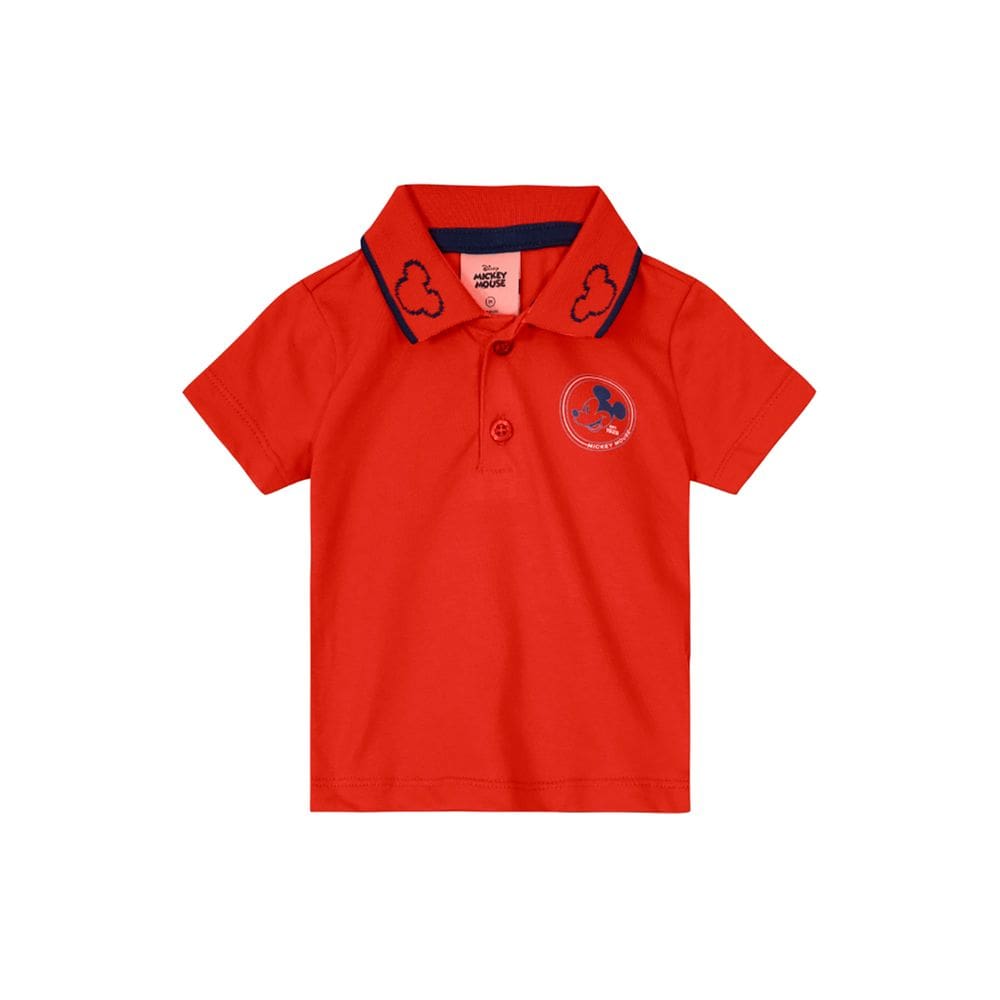 Camiseta polo infantil menino Mickey Mouse Mundi