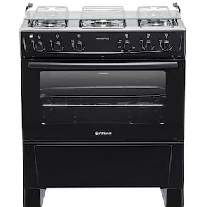 Fogão 5 Bocas Atlas Mônaco Plus Preto Com Mesa Inox Bivolt
