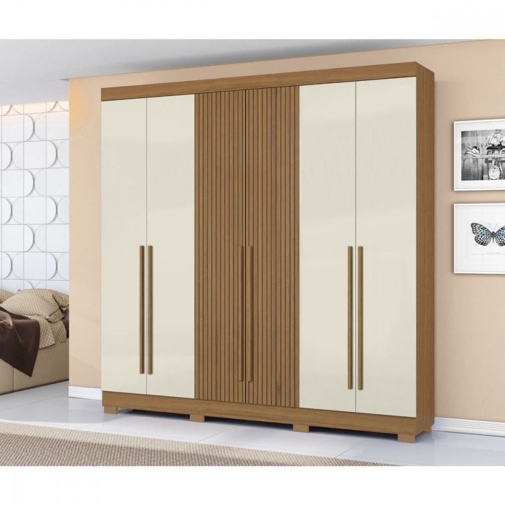 Guarda-Roupa Aramóveis 6 Portas 2 Gavetas